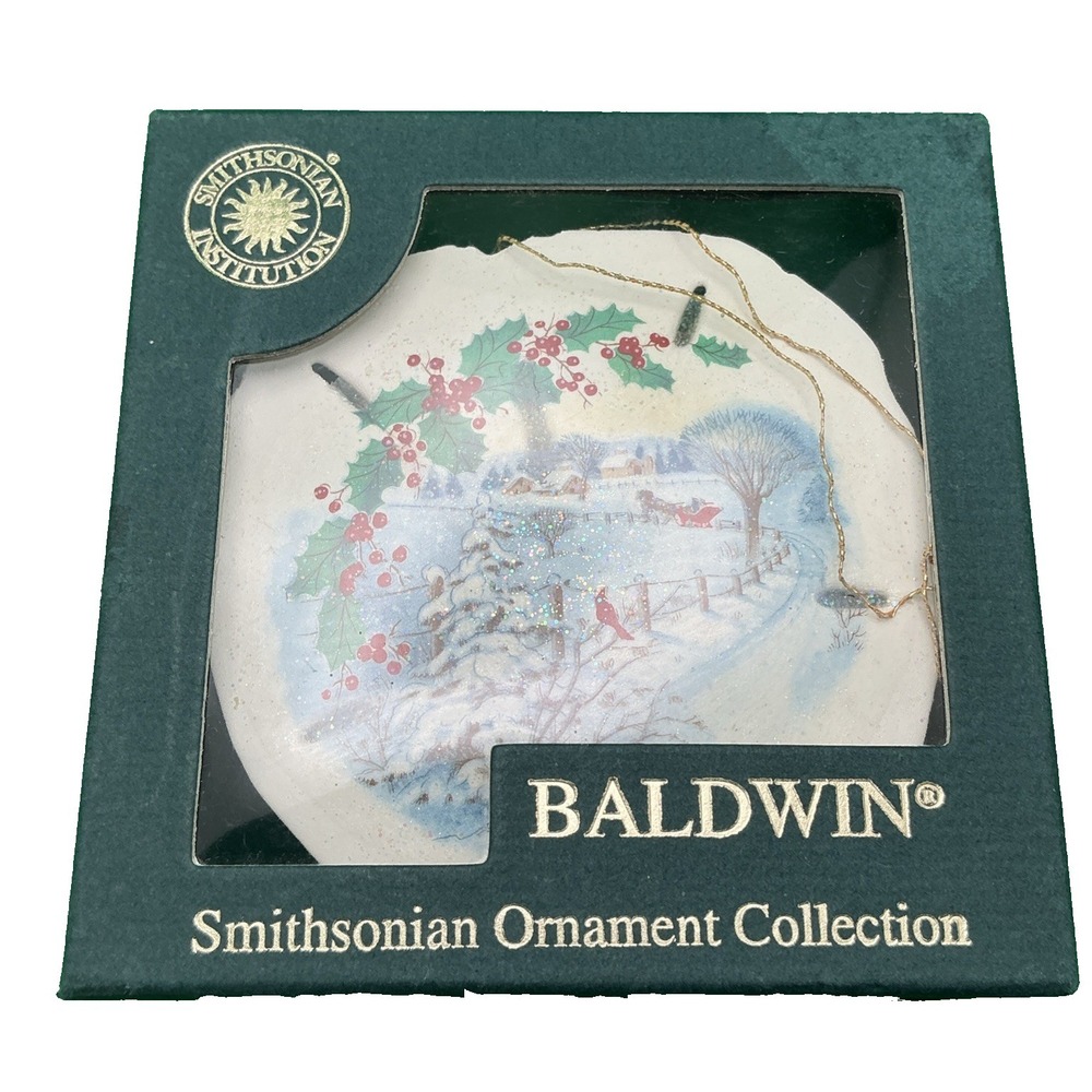 Vintage Smithsonian Ornament Collection, Baldwin,‎ Sand Dollar Sleigh Scene